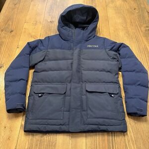 Marmot Fordham II Down Jacket Boys Large Navy‎ Black 700 Fill Warm M14605